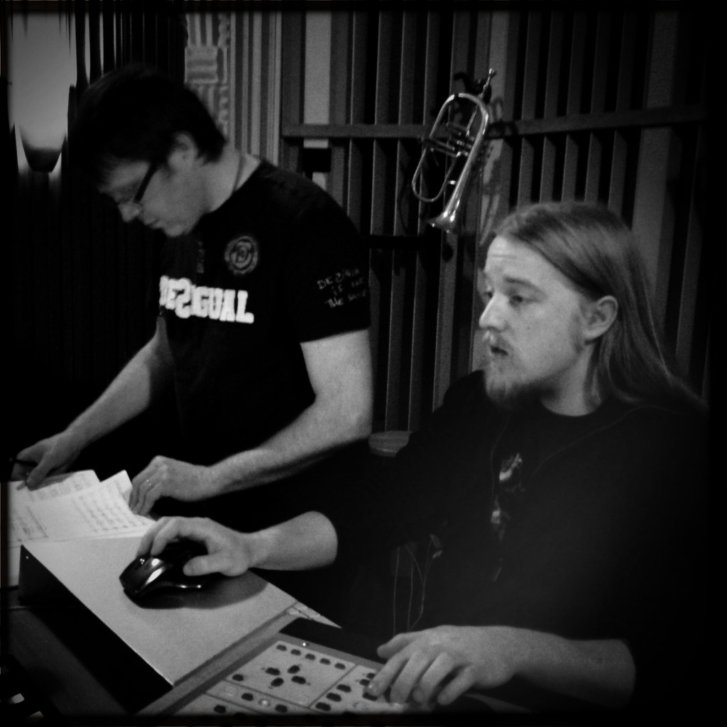 Lars Nilsson och Michael Dahlvid in action på Nilento Studios.